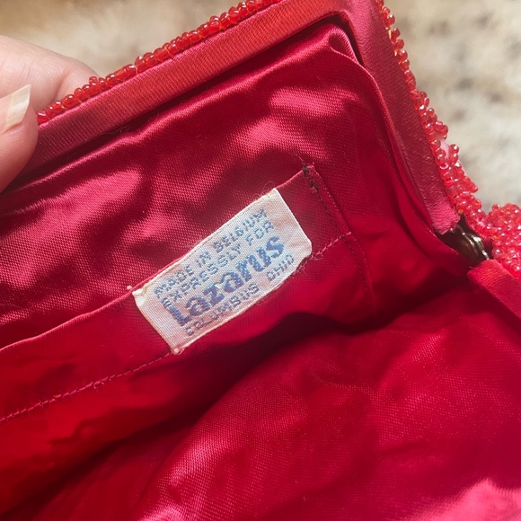 Vintage 1950s/60s Red Beaded Clutch Purse
- Made in Belgium for Lazarus - Picture 3 of 9